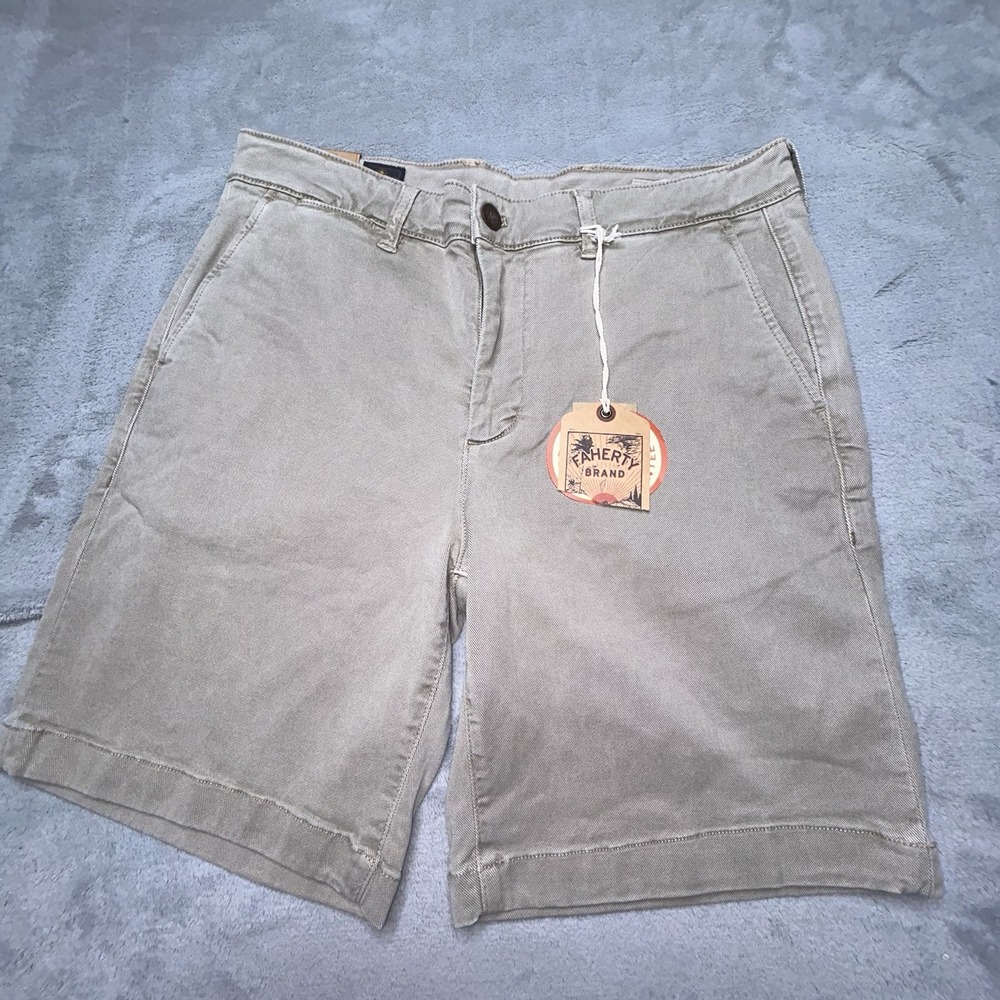 NWT Faherty Coastline Tailored Chino Shorts Men's 30x8 Mountain Tan Casual